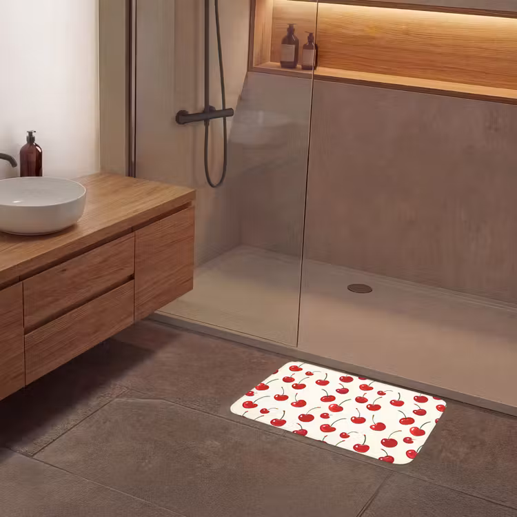 Badematte - Kirsche - Minimalistisch - Rot — 8