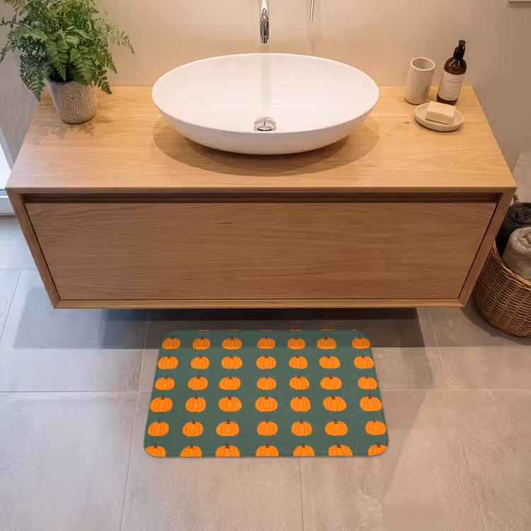 Badematte - Kürbis - Muster - Orange — 2