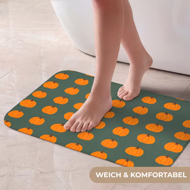 Badematte - Kürbis - Muster - Orange — 5