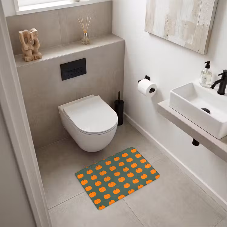 Badematte - Kürbis - Muster - Orange — 6