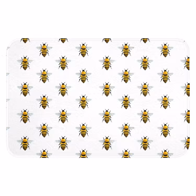 Badematte - Bienen - Zeitlos - Weiß — 1