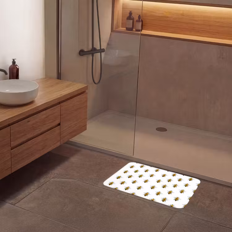 Badematte - Bienen - Zeitlos - Weiß — 8