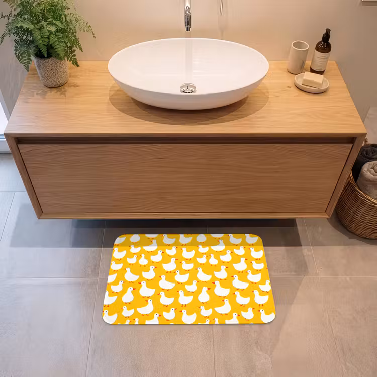 Badematte - Enten - Muster - Gelb — 2