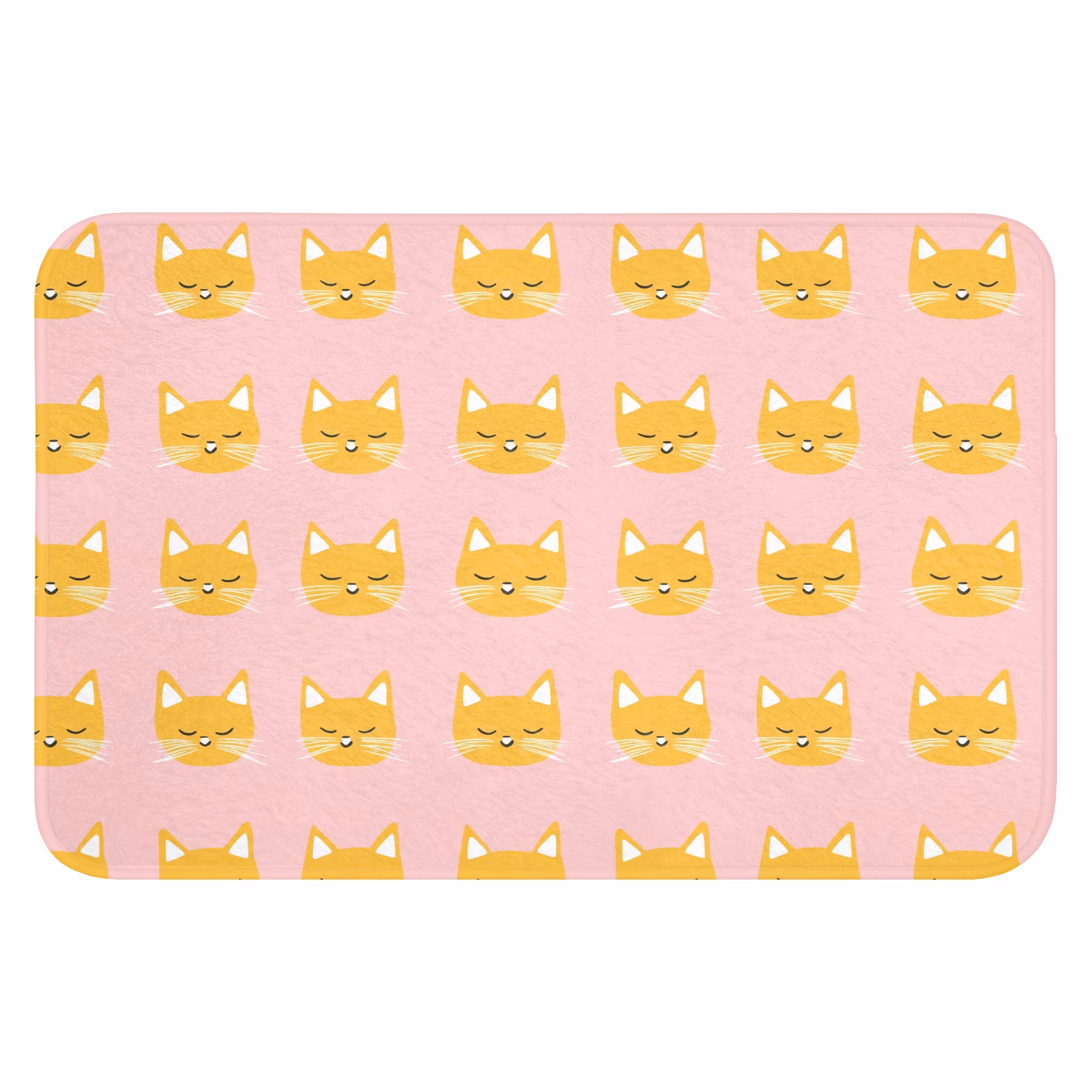 Badematte - Katzen - Muster - Rosa — 1