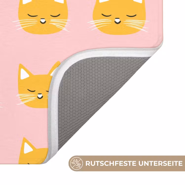 Badematte - Katzen - Muster - Rosa — 3