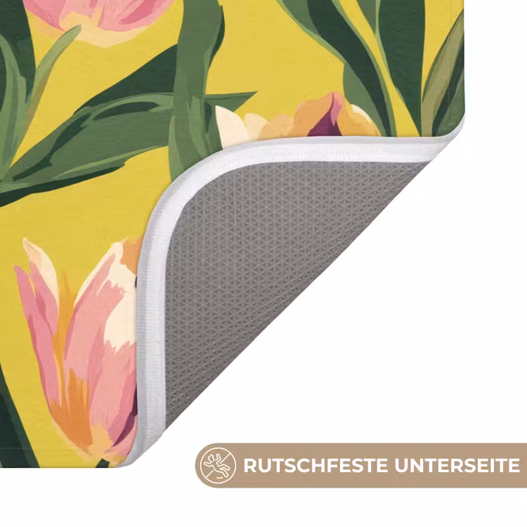 Badematte - Tulpen - Botanisch - Gelb — 3