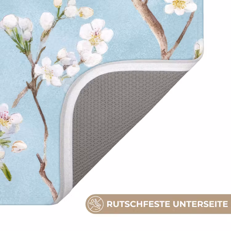 Badematte - Kirschblüte - Textur - Blau — 3