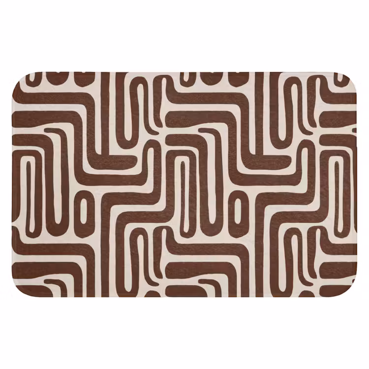 Badematte - Abstrakt - Muster - Braun — 1