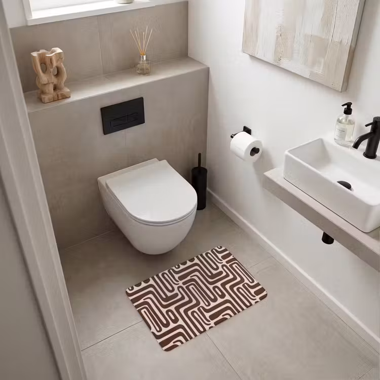 Badematte - Abstrakt - Muster - Braun — 6