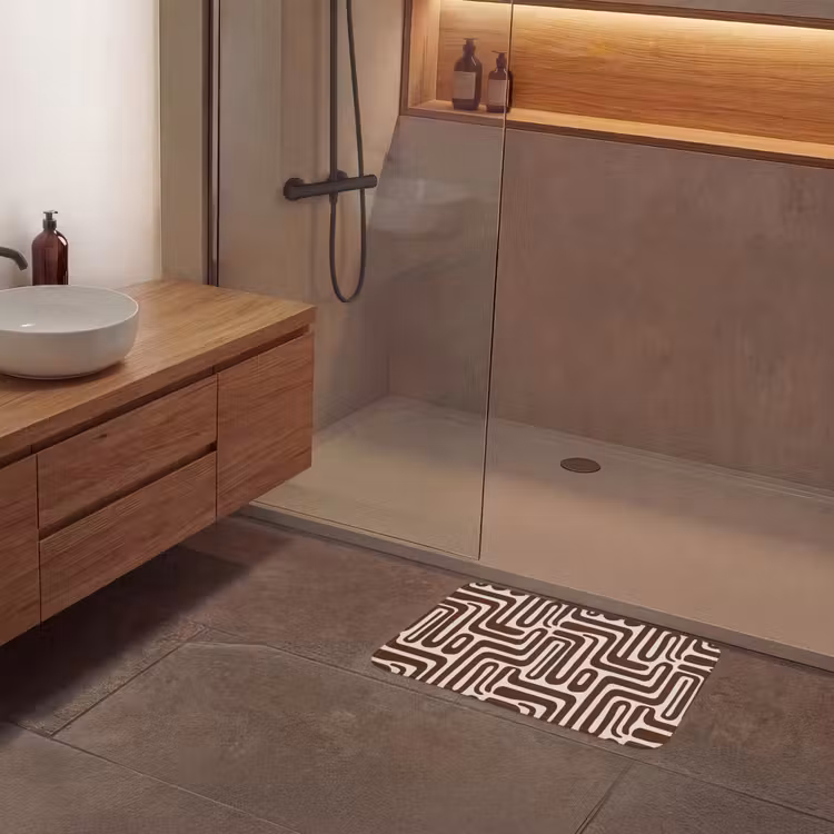 Badematte - Abstrakt - Muster - Braun — 8