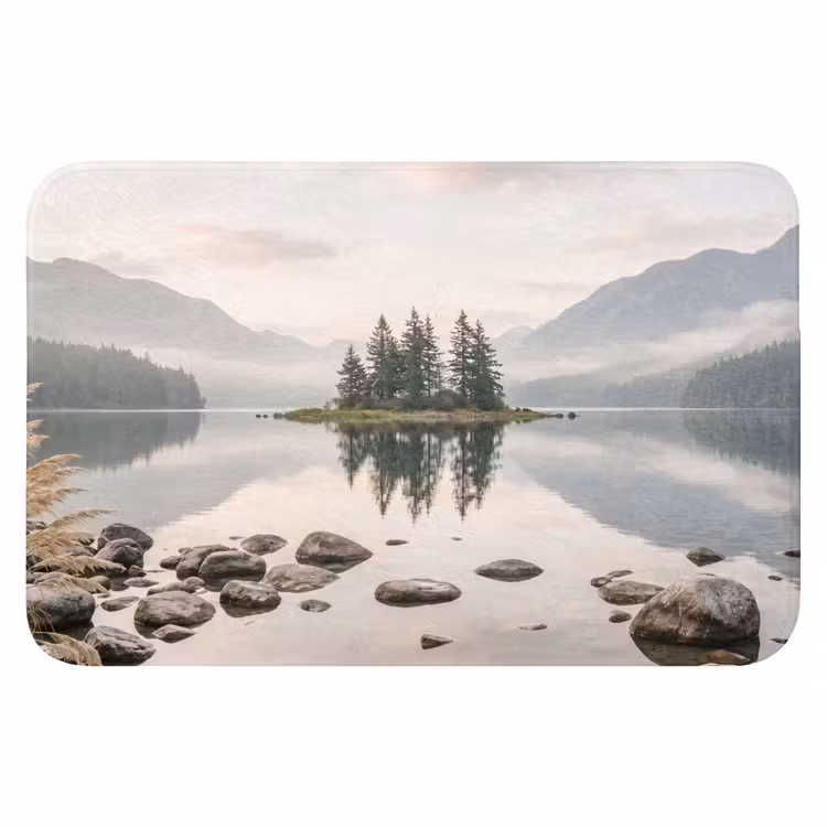 Badematte - See - Berge - Landschaft - Grün — 1