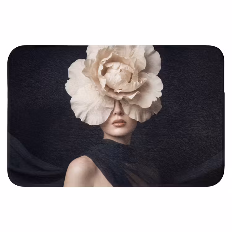 Badematte - Rose - Zeitlos - Schwarz — 1