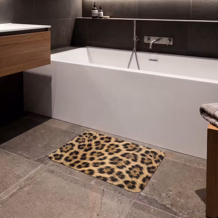 Badematte - Leopard - Mantel - Klassisch - Braun — 4