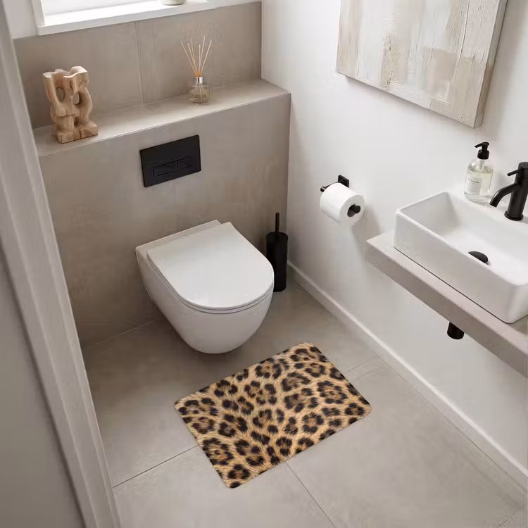 Badematte - Leopard - Mantel - Klassisch - Braun — 6