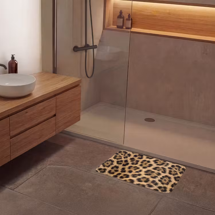 Badematte - Leopard - Mantel - Klassisch - Braun — 8