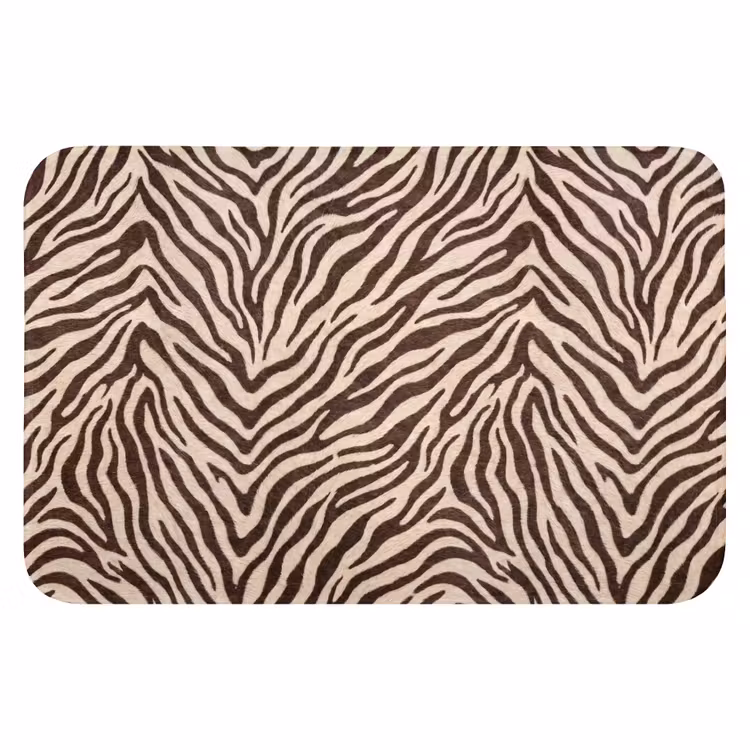 Badematte - Zebra - Streifen - Braun — 1