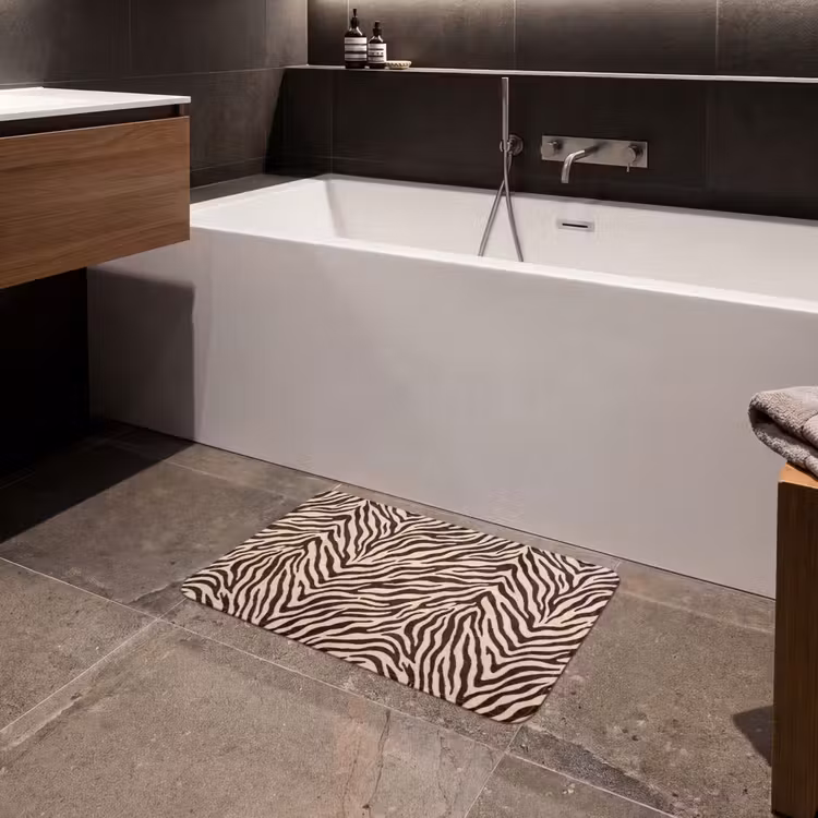 Badematte - Zebra - Streifen - Braun — 4