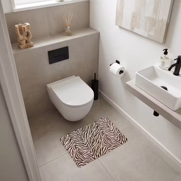 Badematte - Zebra - Streifen - Braun — 6