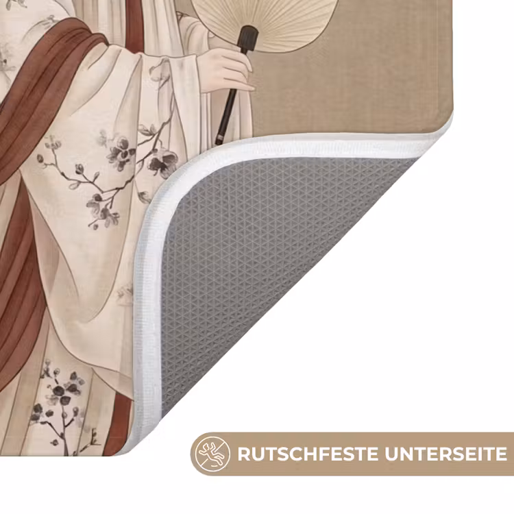 Badematte - Frau - Asien - Kunst - Beige — 3