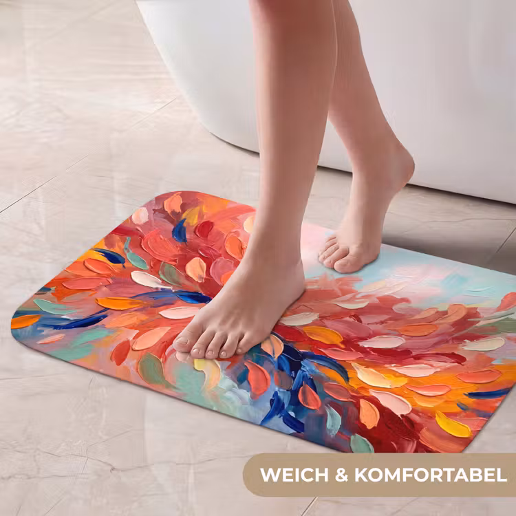 Badematte - Blumen - Abstrakt - Kunst - Modern — 5