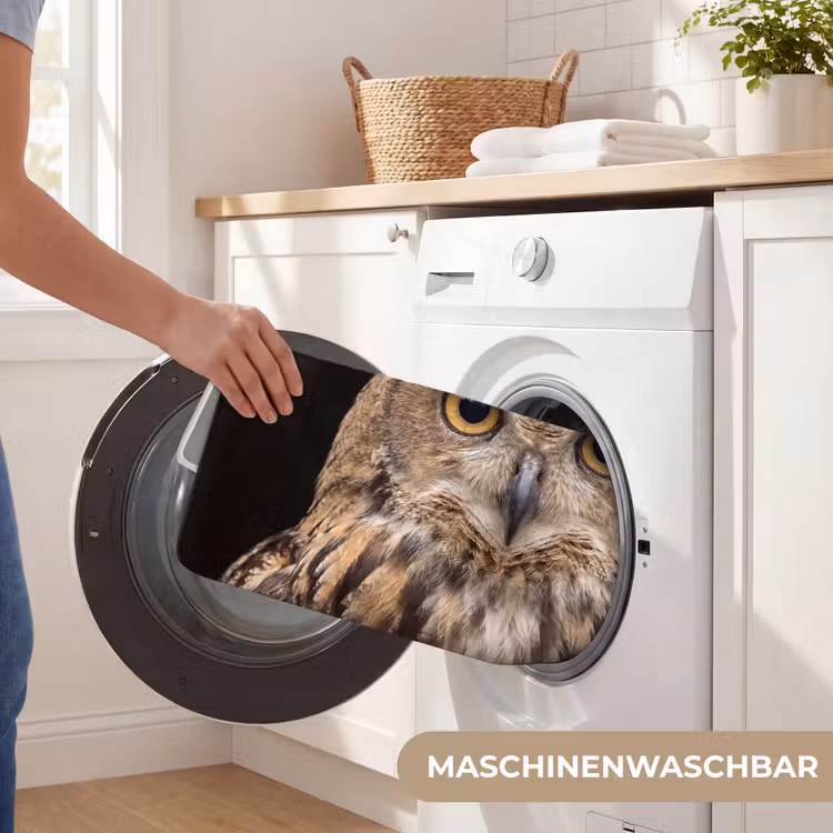 Badematte - Eule - Porträt - Braun — 7