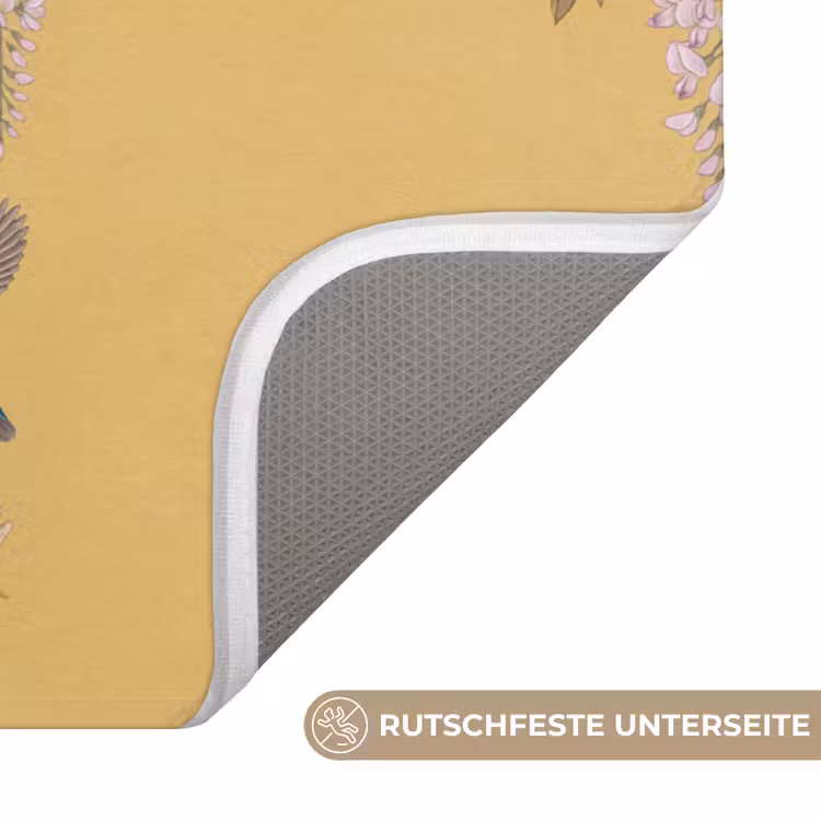 Badematte - Eisvögel - Blüte - Gelb — 3