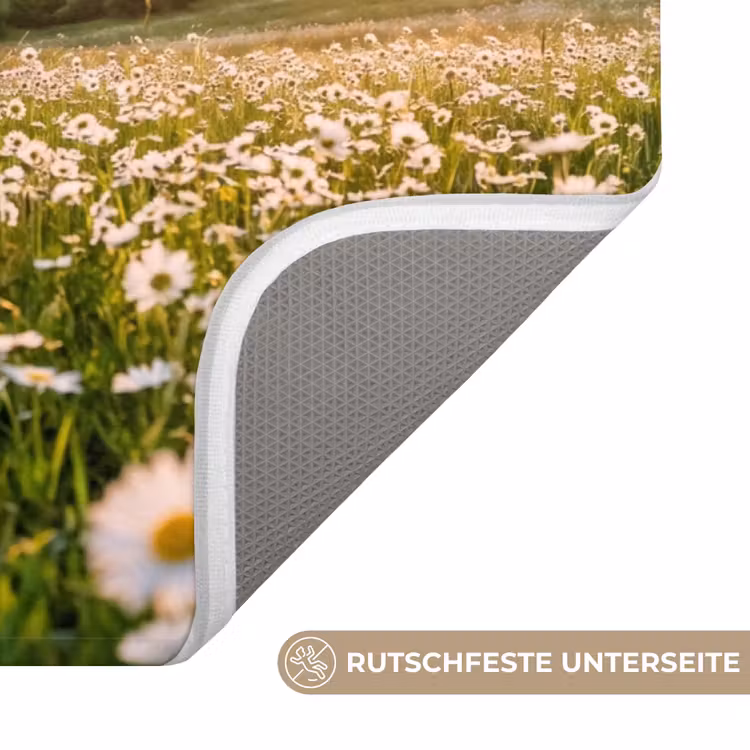 Badematte - Gänseblümchen - Feld - Hügel - Grün — 3