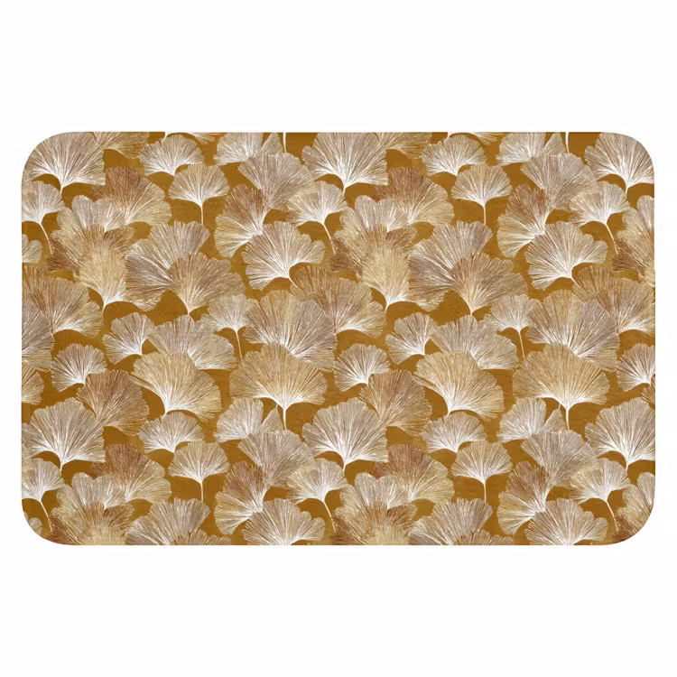 Badematte - Ginkgo - Blätter - Gold — 1