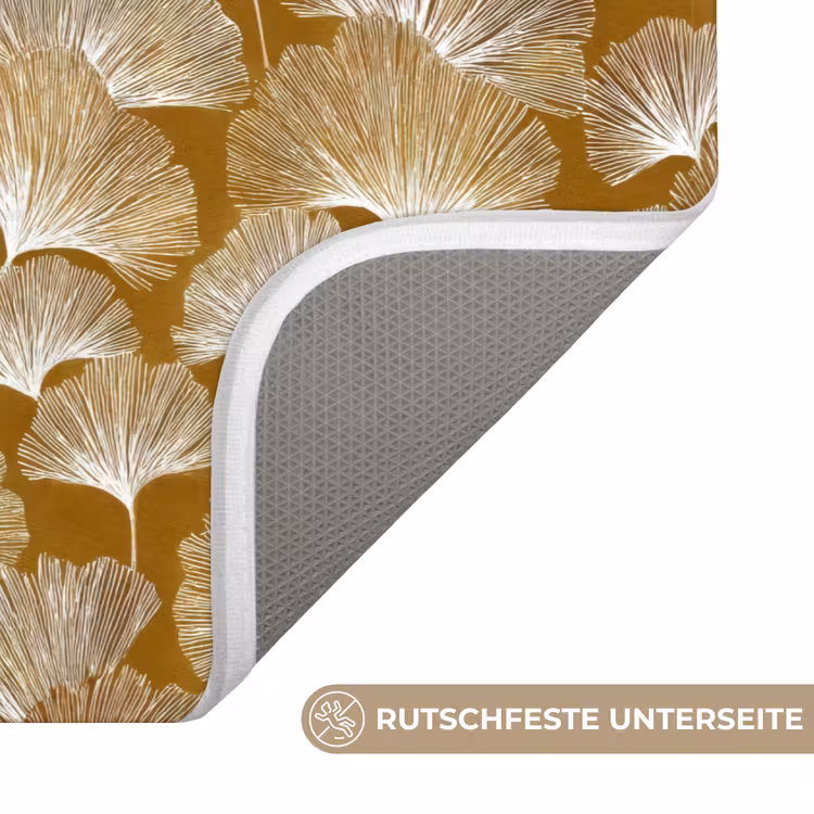 Badematte - Ginkgo - Blätter - Gold — 3