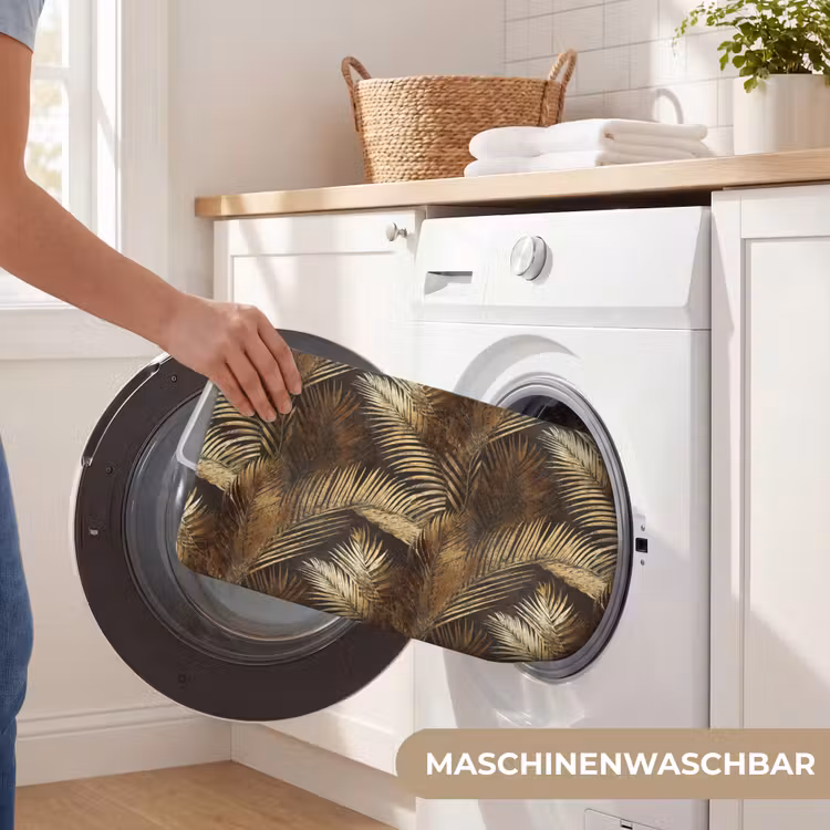 Badematte - Tropisch - Blätter - Gold — 7