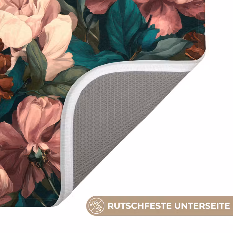 Badematte - Blumen - Landschaftlich - Muster - Rosa — 3