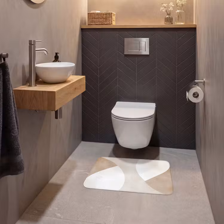 WC Vorleger - Braun - Japandi - Abstrakt — 2