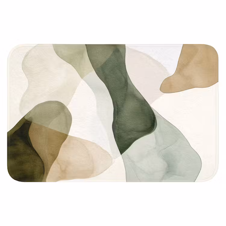 WC Vorleger - Japandi - Abstrakt - Grün — 1