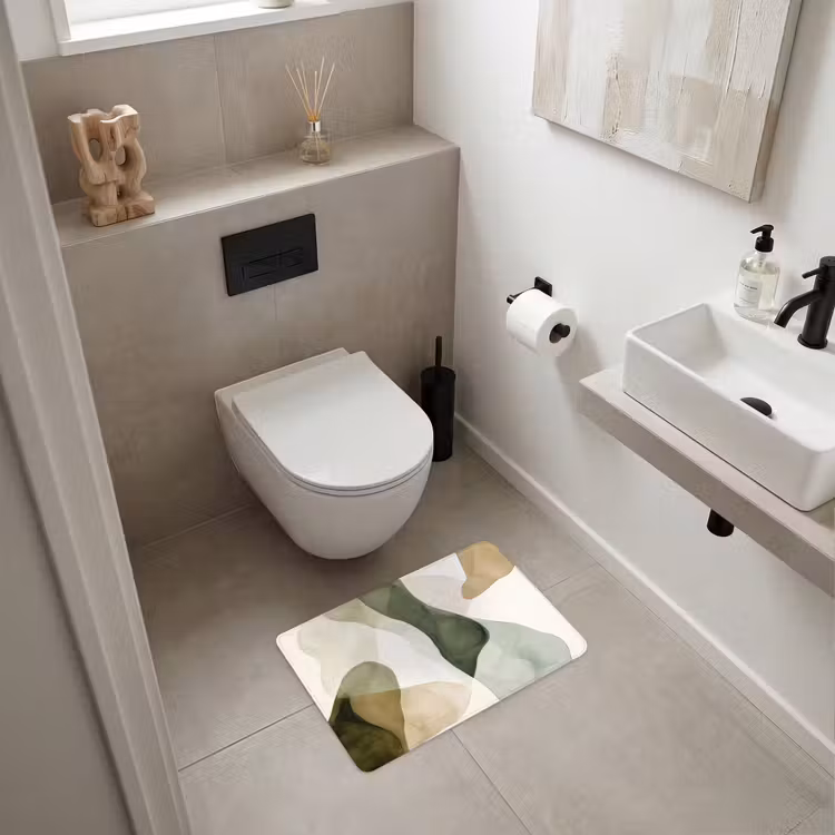 WC Vorleger - Japandi - Abstrakt - Grün — 6
