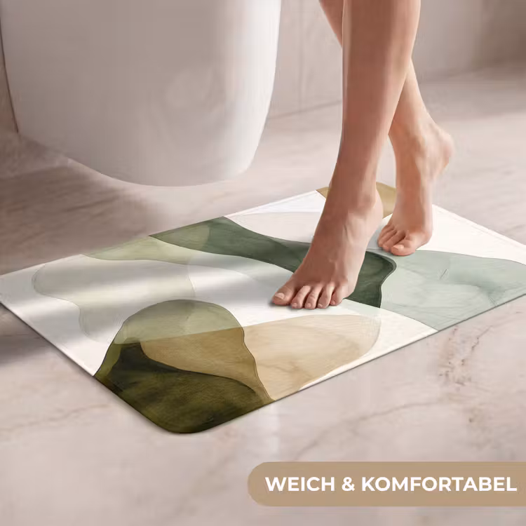 WC Vorleger - Japandi - Abstrakt - Grün — 7