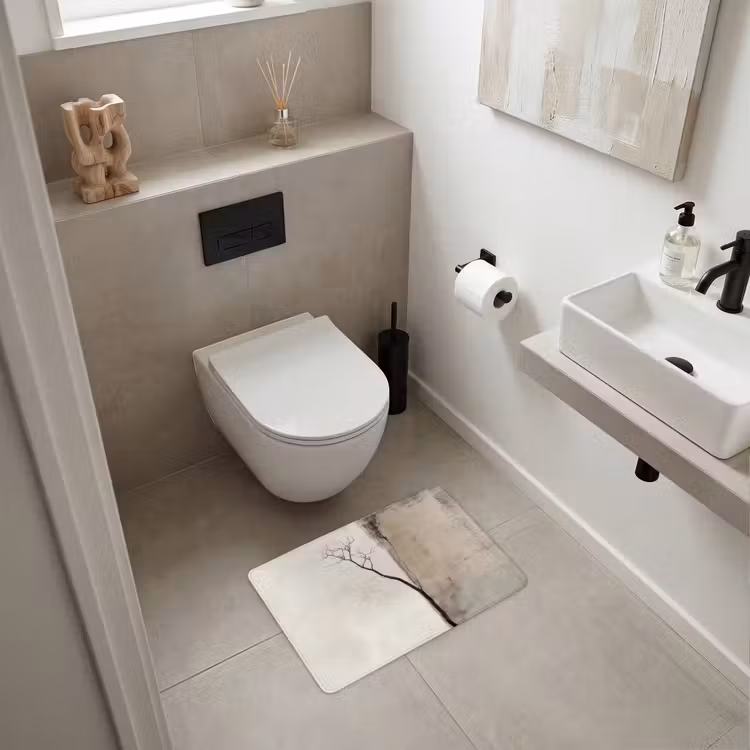 WC Vorleger - Wabi sabi - Pflanze - Beige — 6