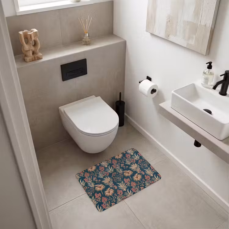 WC Vorleger - Botanisch - Muster - Blau — 6