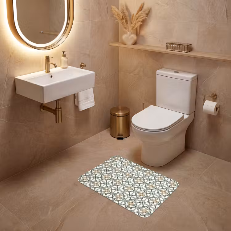 WC Vorleger - Blumig - Verwittert - Farbenfroh — 4