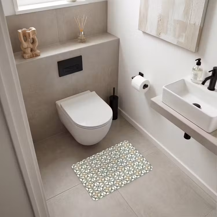 WC Vorleger - Blumig - Verwittert - Farbenfroh — 6