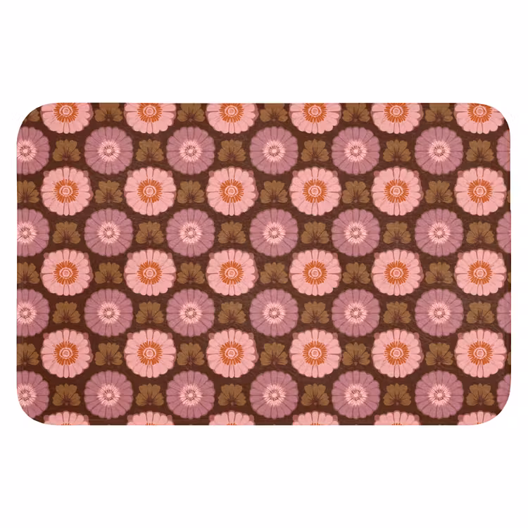 WC Vorleger - Retro - Gänseblümchen - Rosa — 1