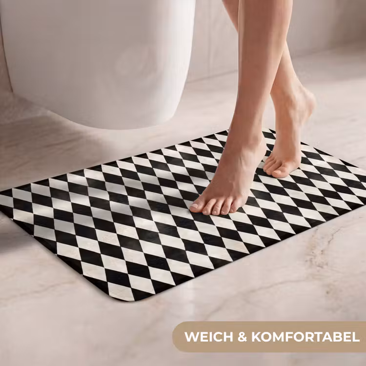 WC Vorleger - Klassisch - Muster - Schwarz — 7