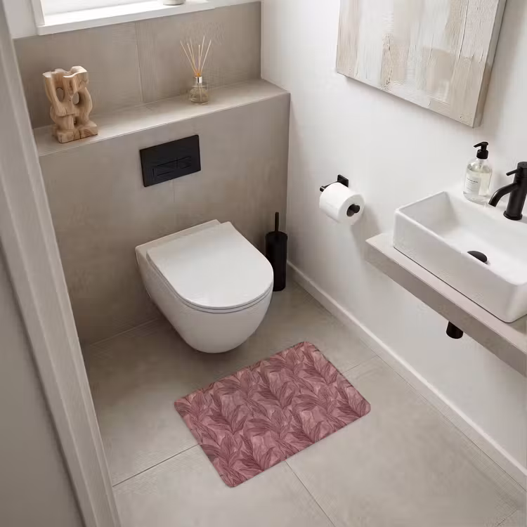WC Vorleger - Blätter - Muster - Lila — 6
