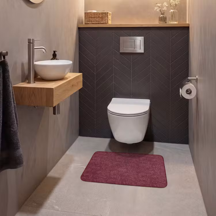 WC Vorleger - Blätter - Muster - Lila — 2