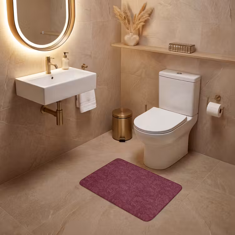 WC Vorleger - Blätter - Muster - Lila — 4