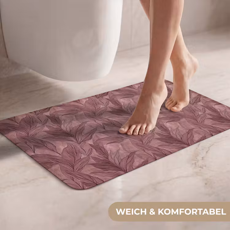 WC Vorleger - Blätter - Muster - Lila — 7