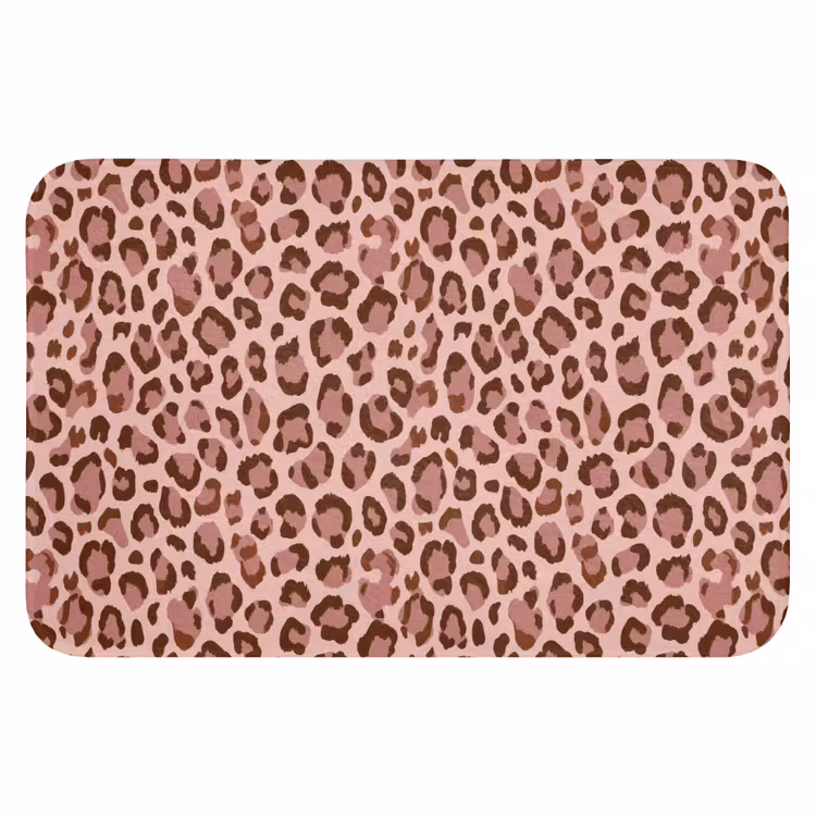 WC Vorleger - Leopard - Muster - Rosa — 1