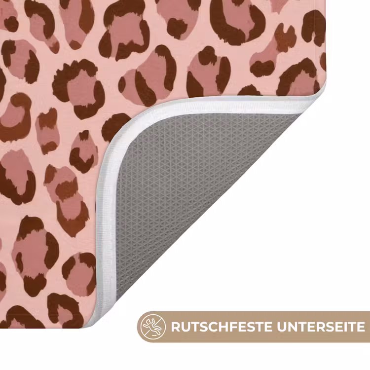 WC Vorleger - Leopard - Muster - Rosa — 3