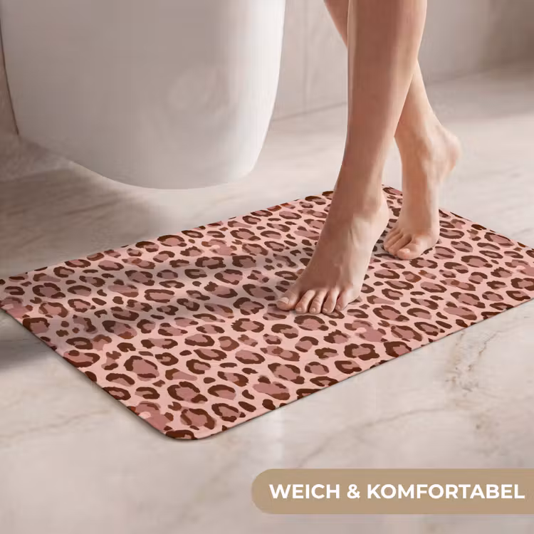 WC Vorleger - Leopard - Muster - Rosa — 7