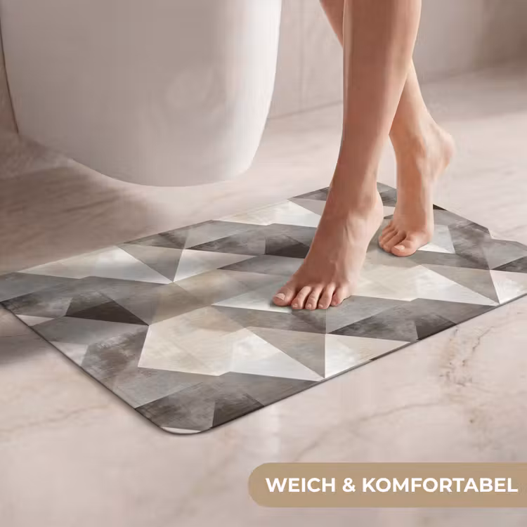 WC Vorleger - Geometrisch - Motiv - Erdtöne — 7