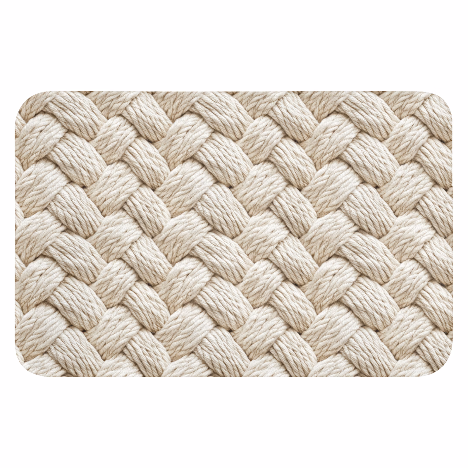 WC Vorleger - Seil - Gestrickt - Beige — 1